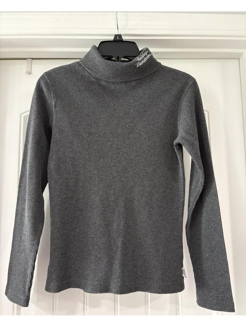 Harley Davidson Women’s Medium Embroidered Logo Thermal Turtleneck Top Mobile Al
